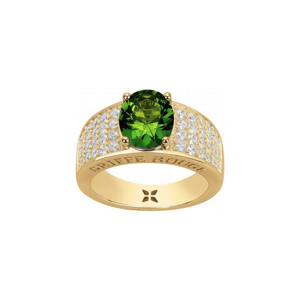 Bague Griffe Rouge en argent, oxyde de zirconium et spinelle taille 56