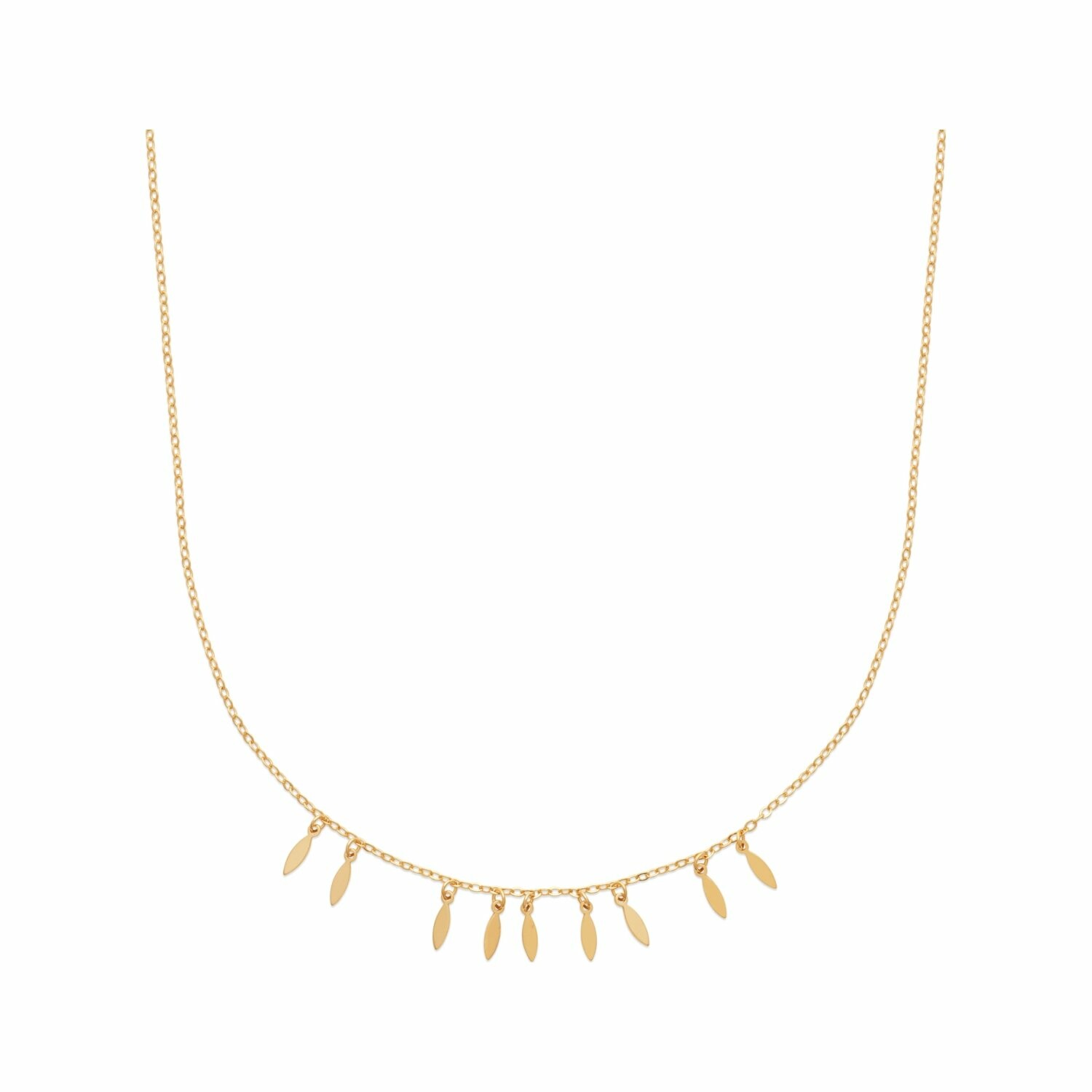 Collier en plaqué or, taille 45