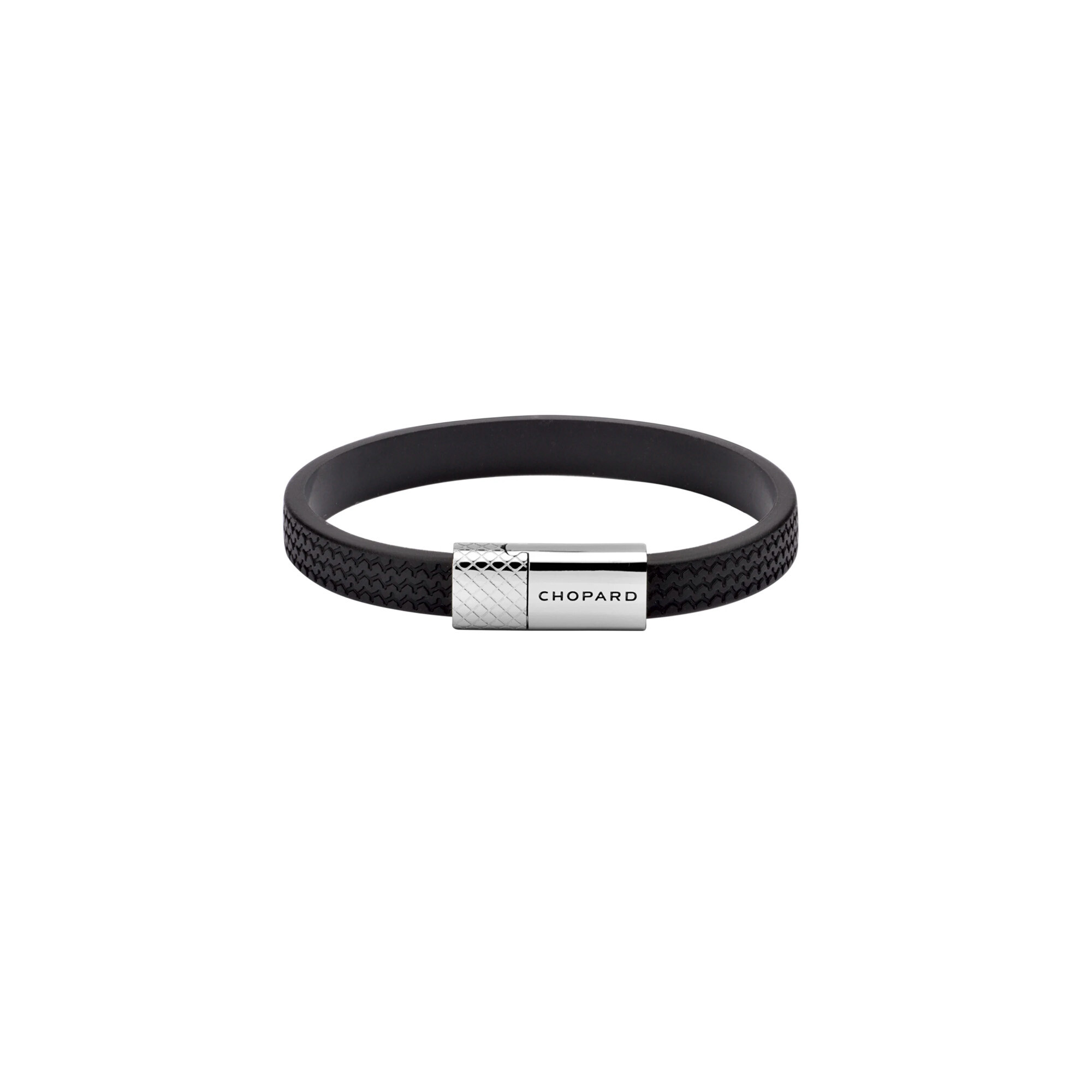 Purchase Chopard Classic Racing bracelet, black rubber and silver ...