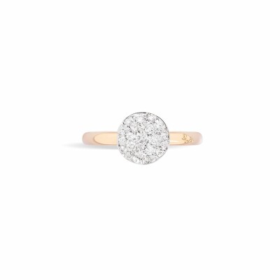 Bague Pomellato Sabbia petit modèle en or rose et Diamants vue 3