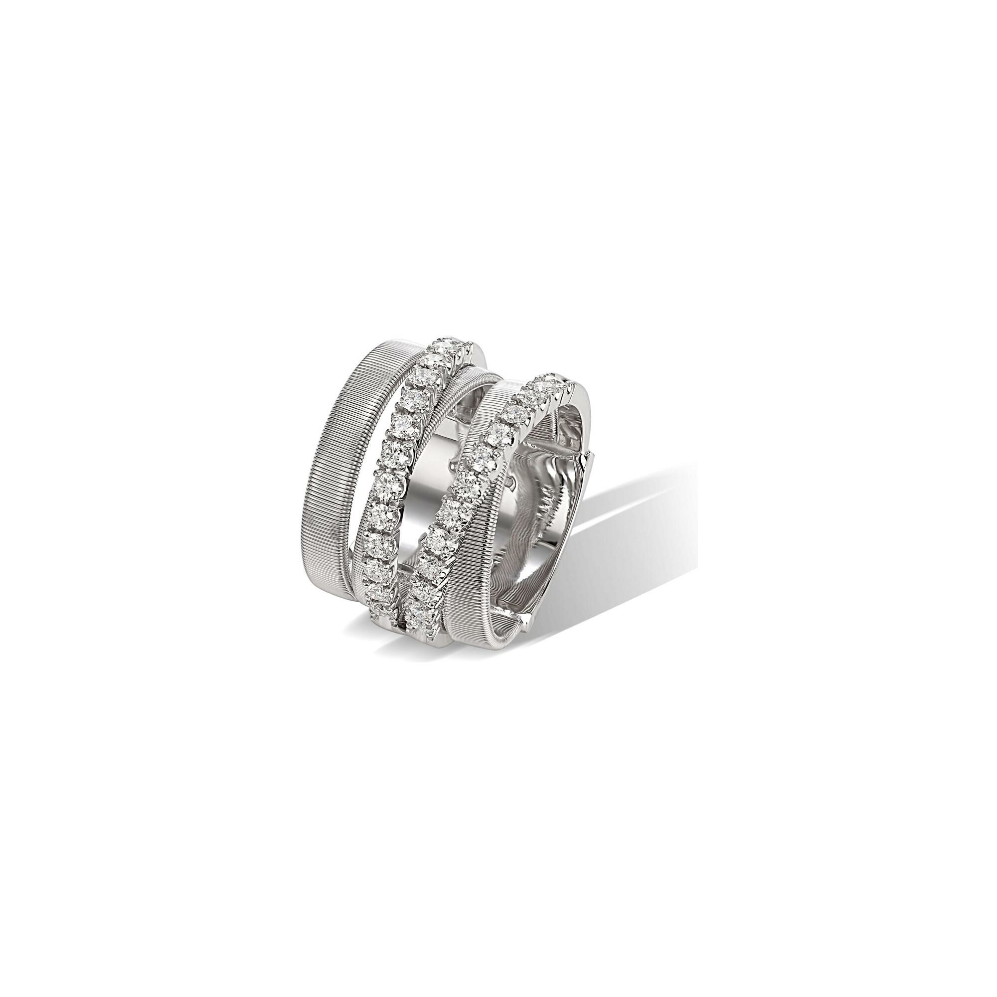 Bague Marco Bicego MASAI en or blanc et diamants vue 3