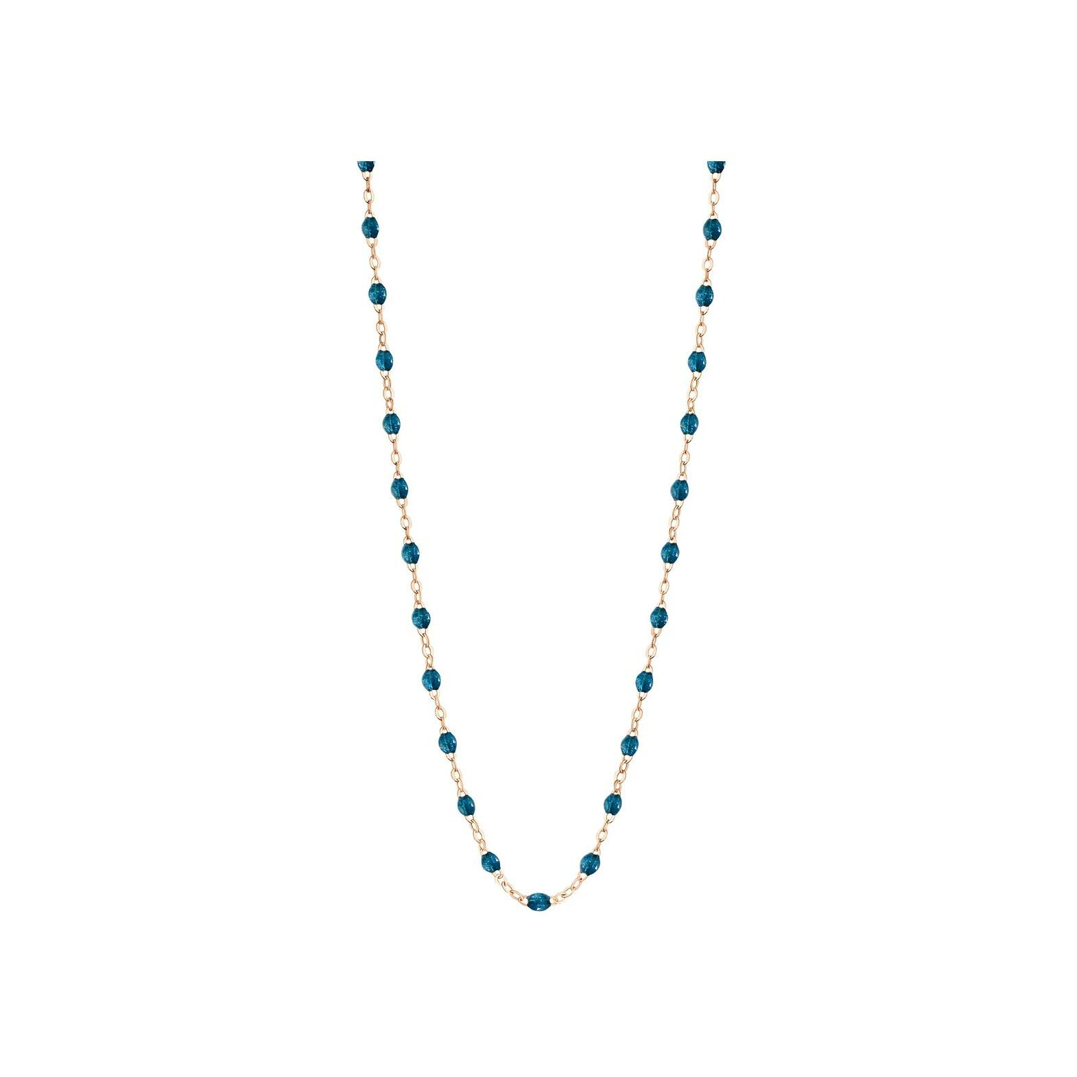 Collier Gigi Clozeau Classique en or rose et résine jungle, 42cm
