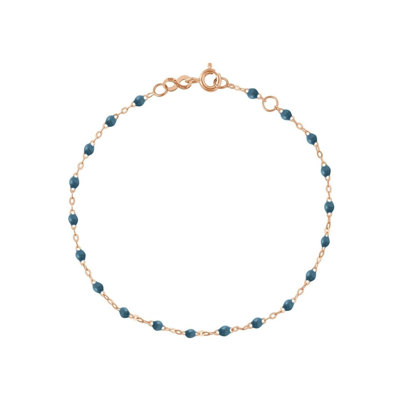 Bracelet bleu fluo Classique Gigi, or rose, 17 cm – Gigi Clozeau
