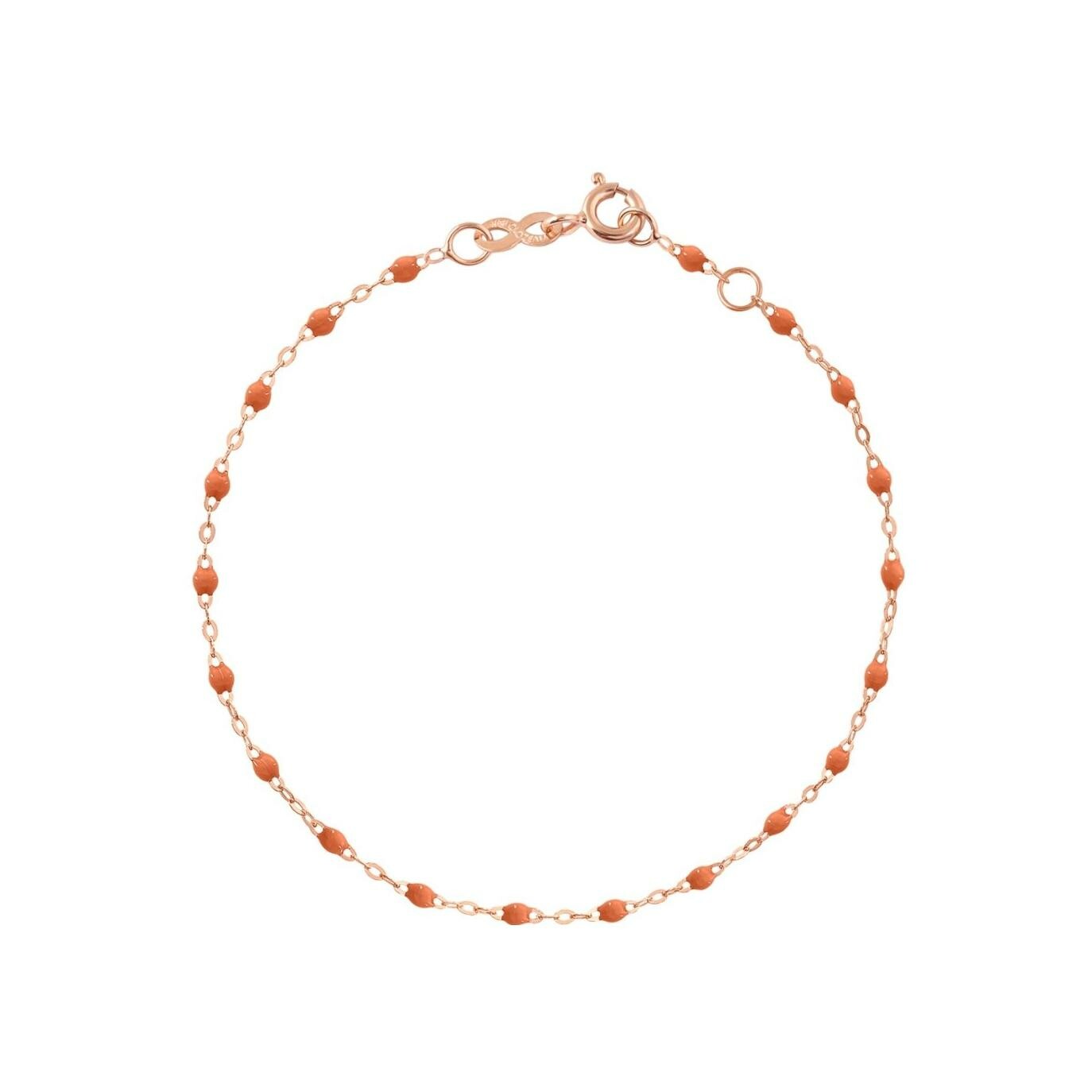 Bracelet Gigi Clozeau Classique en or rose et résine feu, 17cm 