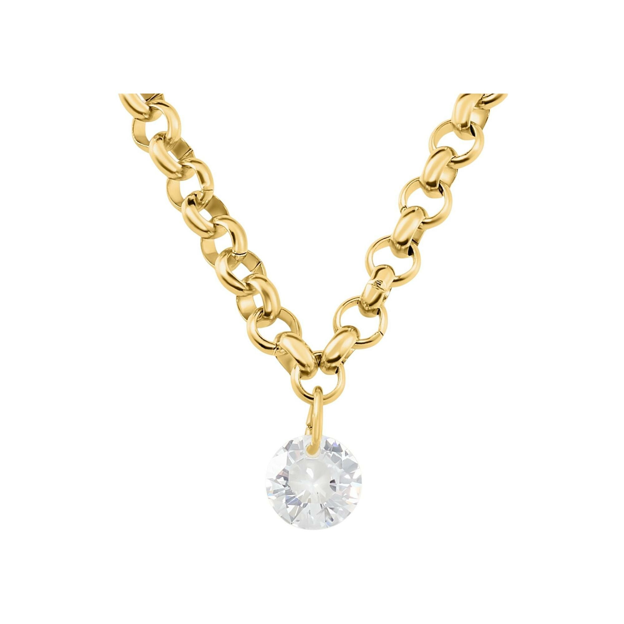 Collier Clyda L'intrépide en acier et oxyde de zirconium vue 2