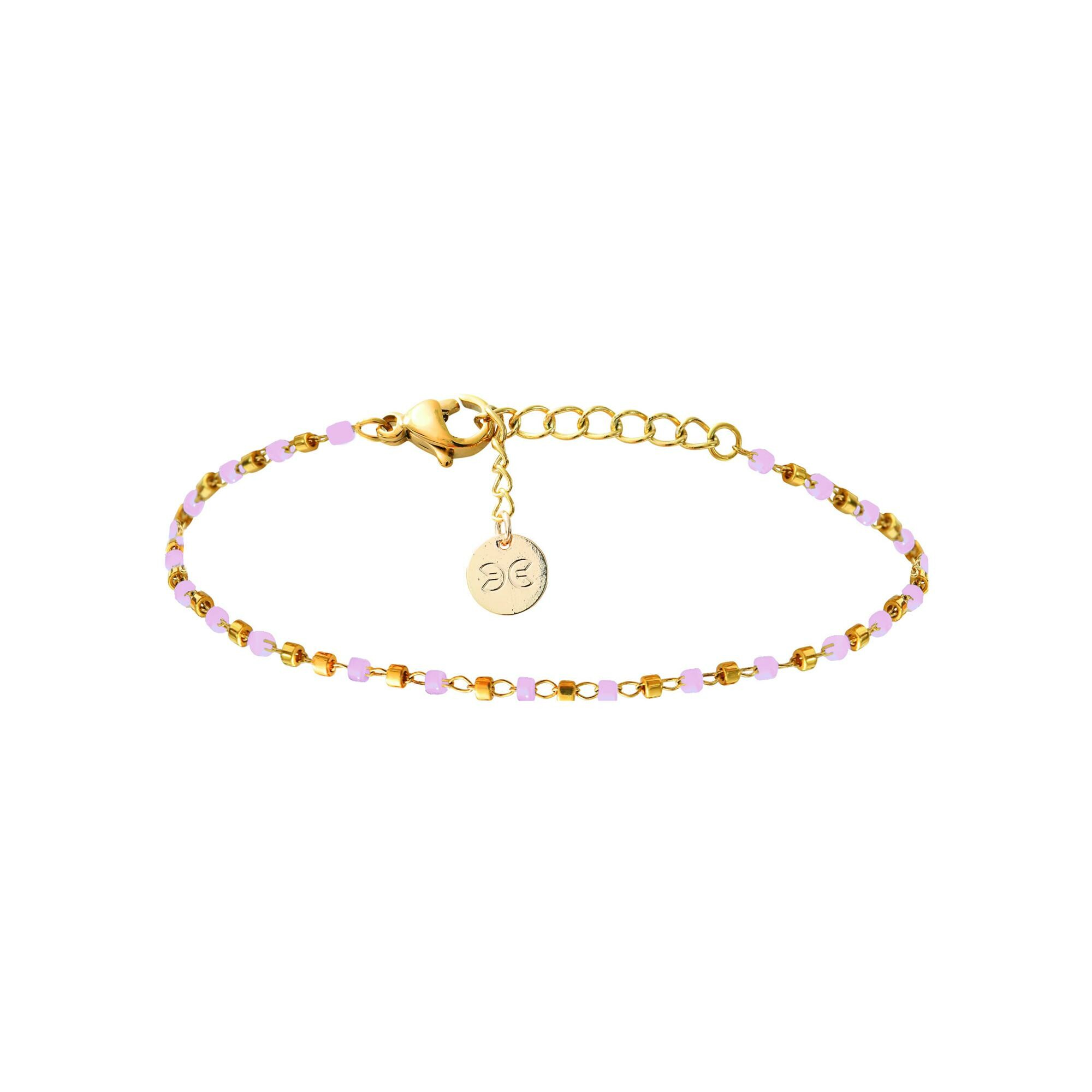 Bracelet Clyda L'intrépide en acier doré et perles Miyuki vue 1