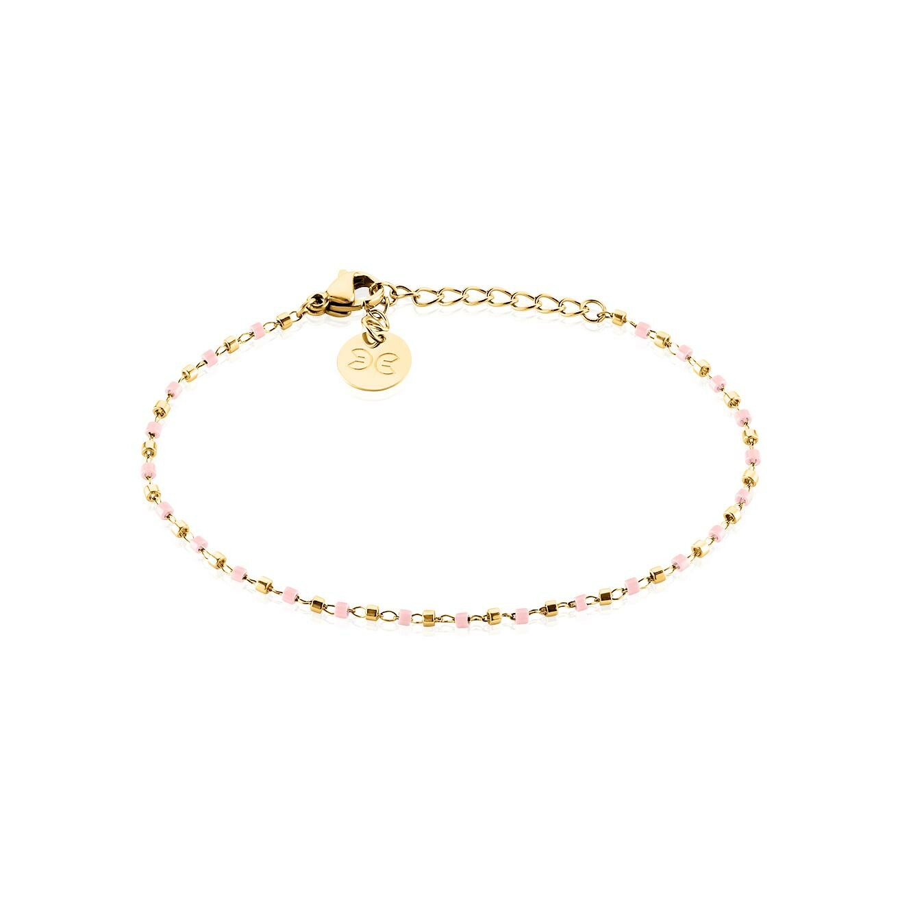 Bracelet Clyda L'intrépide en acier doré et perles Miyuki vue 2