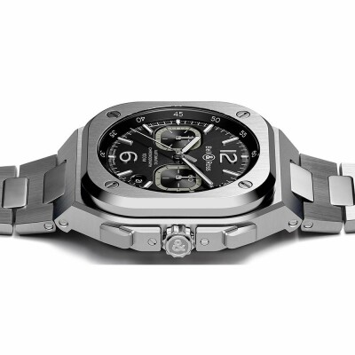 Montre Bell & Ross BR 05 Chrono black steel vue 3
