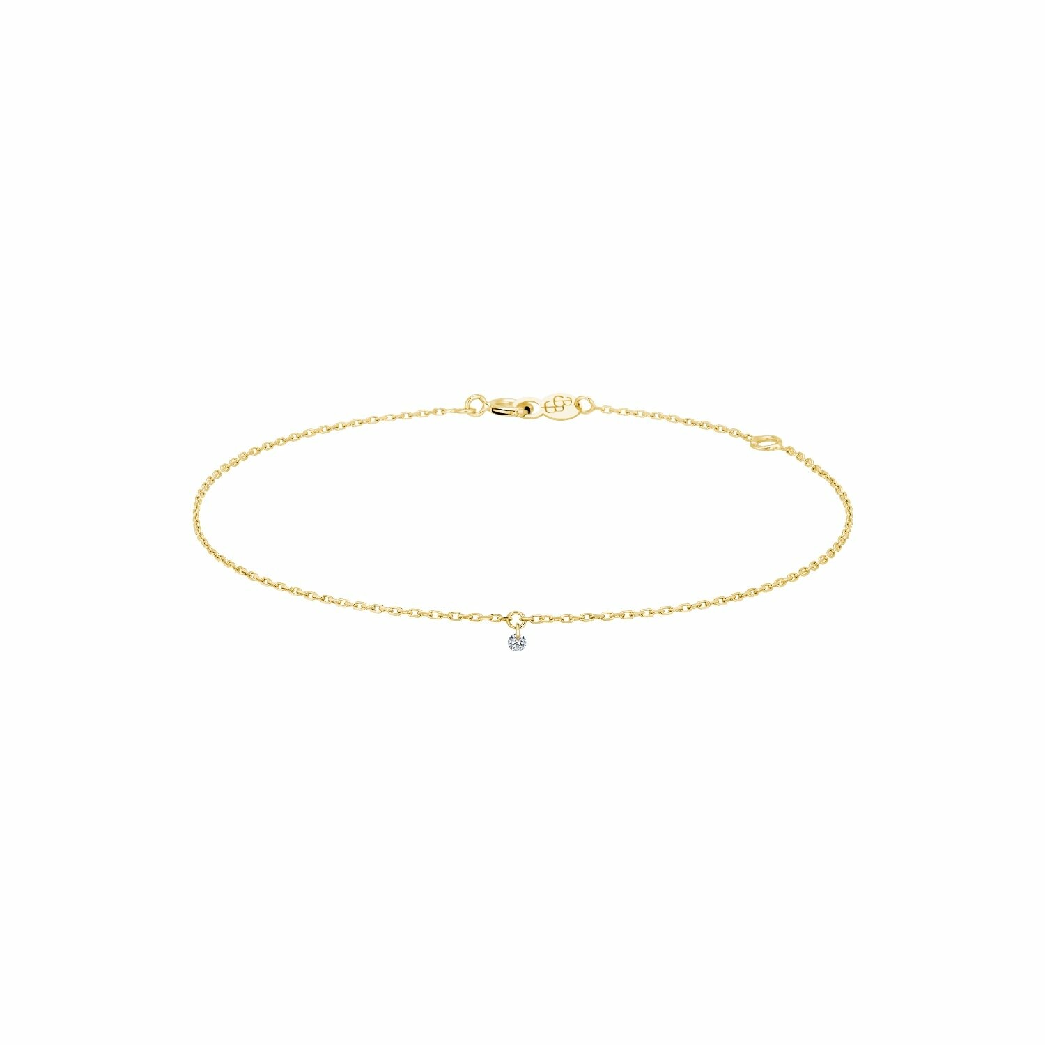 Bracelet La Brune & La Blonde 360° en or jaune et diamant de 0.07ct 