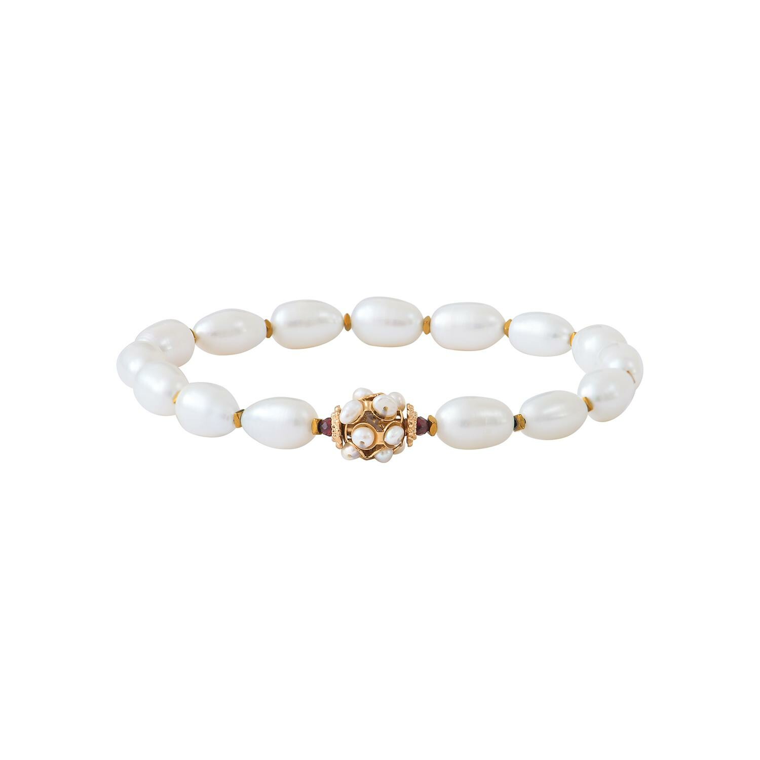 Bracelet blanc perle de rivière homme : un bracelet pour homme I