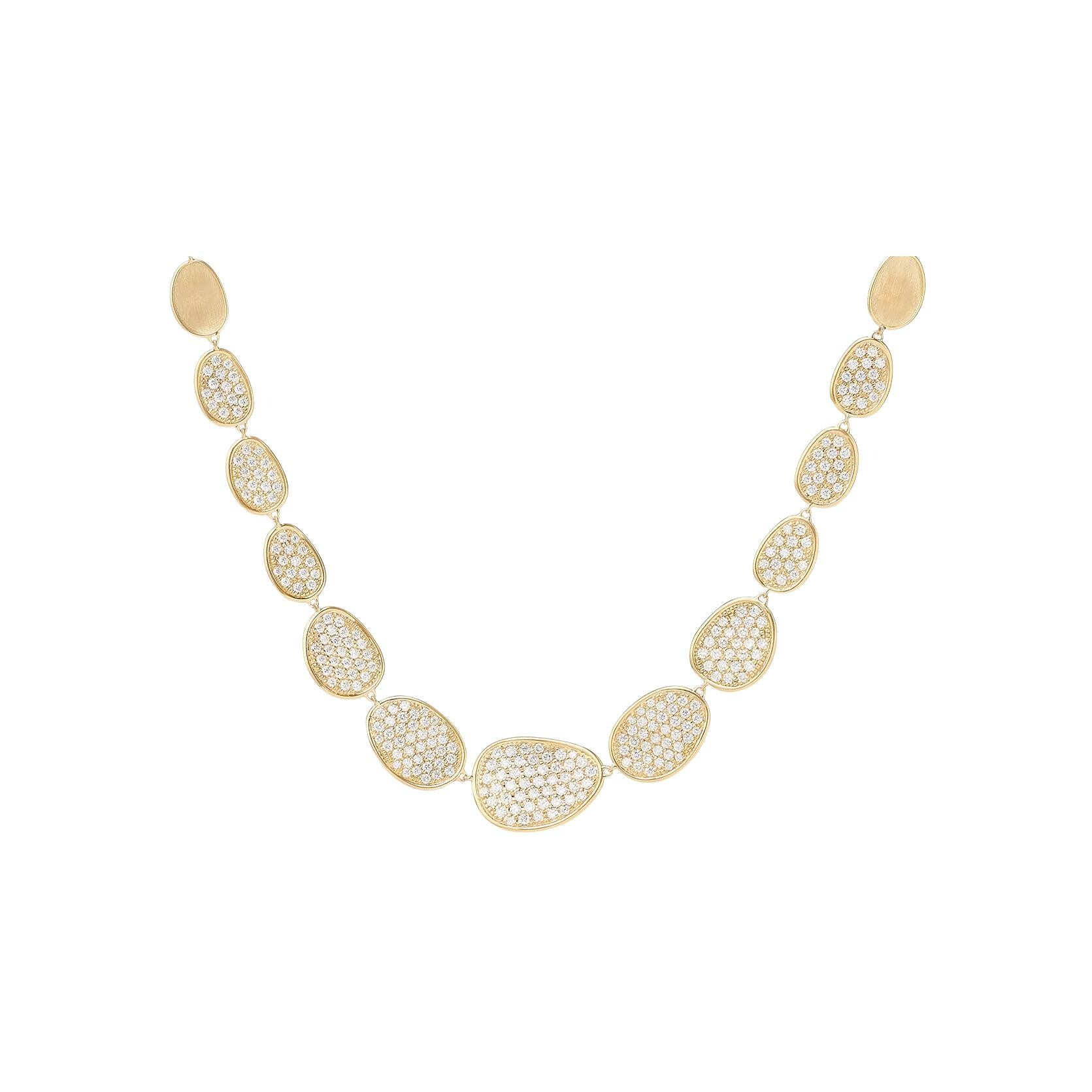 Collier Marco Bicego Lunaria Alta en or jaune et diamants vue 1