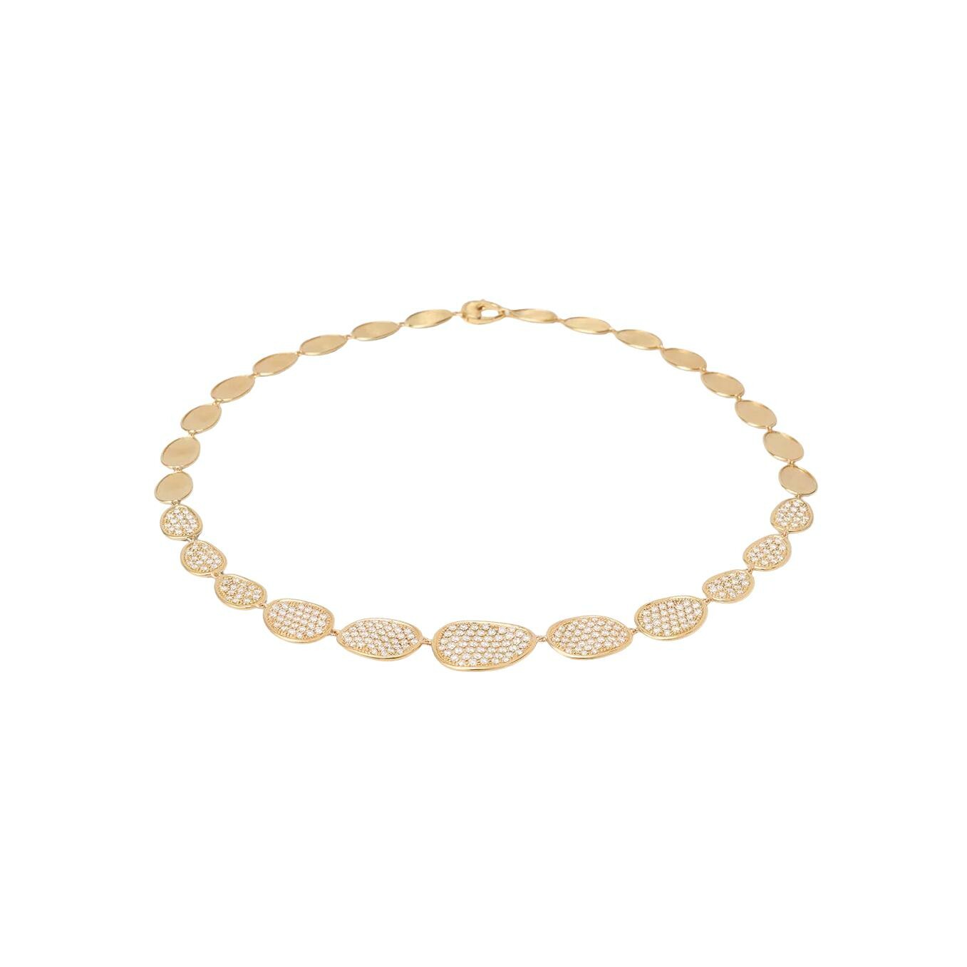 Collier Marco Bicego Lunaria Alta en or jaune et diamants vue 2