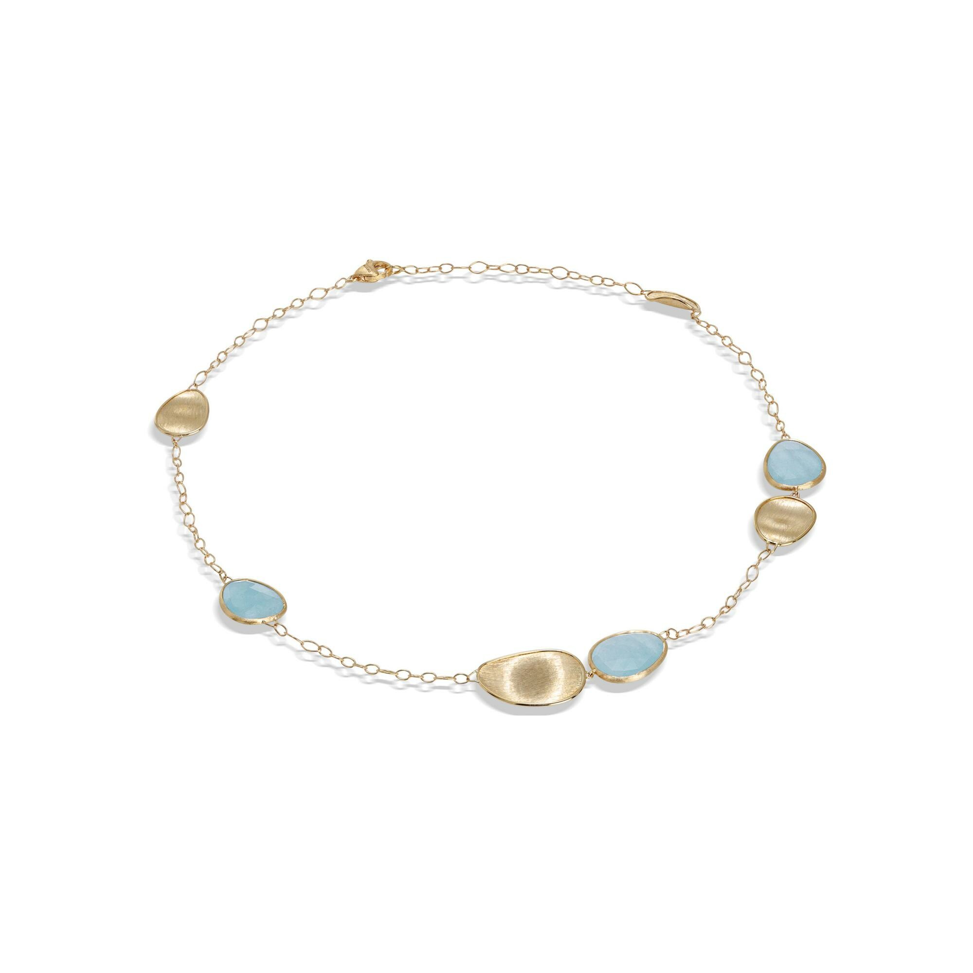 Collier Marco Bicego LUNARIA en or jaune et aigue-marine
