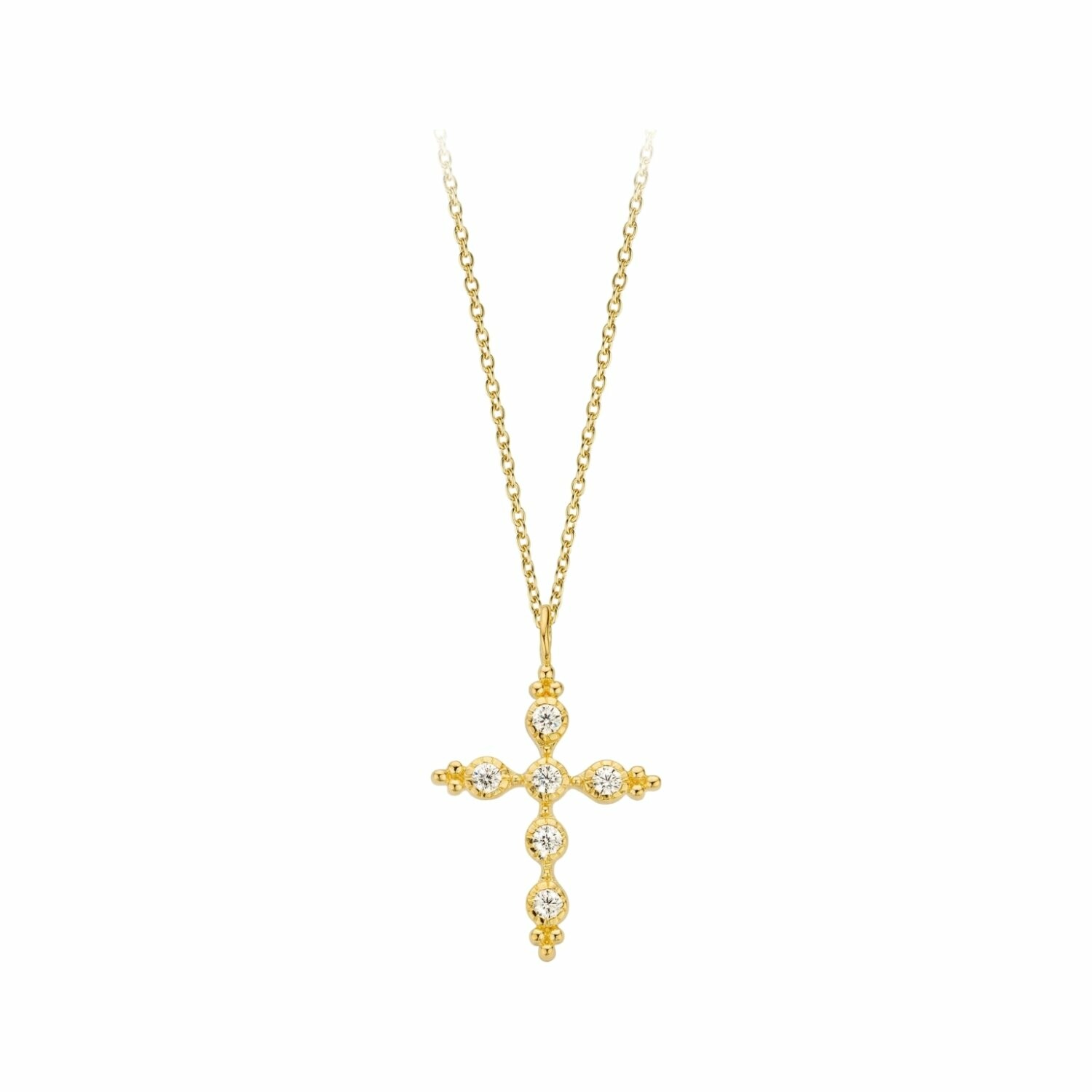 Collier Mya Bay Sevilla en métal doré et oxyde de zirconium
