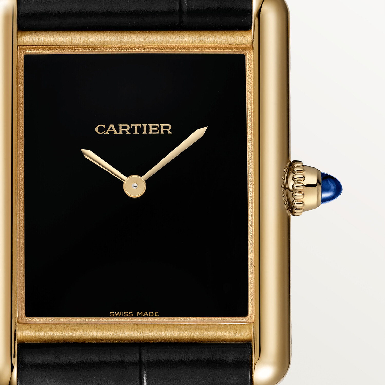 ZEGG & CERLATI  Purchase Tank Louis Cartier watch Large model, hand-wound  mechanical movement, yellow gold, leather