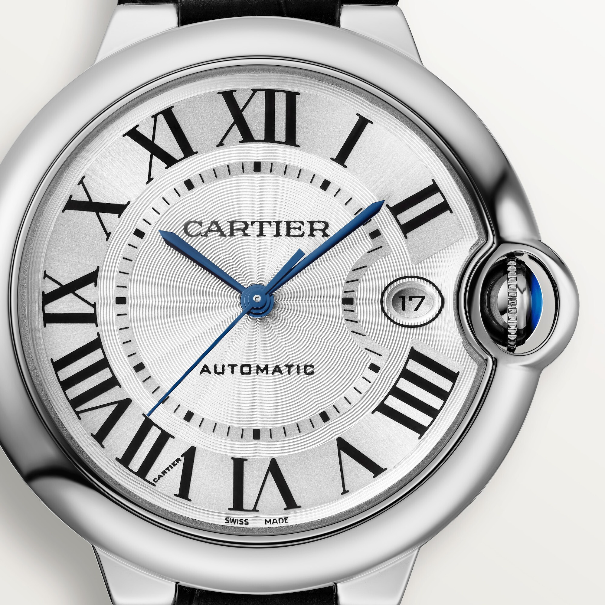 Purchase Ballon Bleu de Cartier watch, 40mm, automatic movement, steel,  leather
