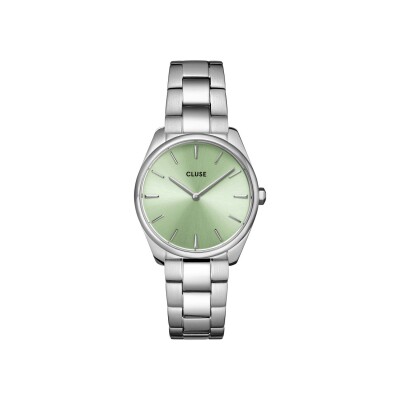 Montre Cluse Féroce Petite Green Silver vue 1
