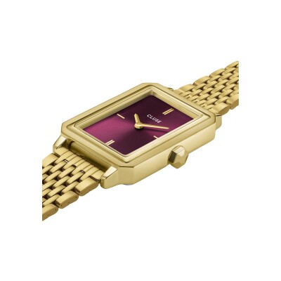 Montre Cluse Fluette Watch Double Steel, Wine, Gold Colour vue 2