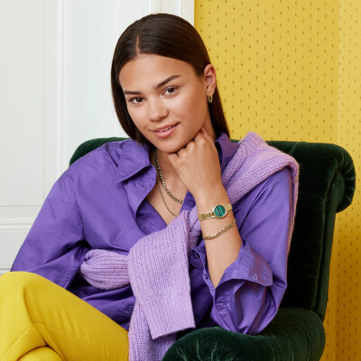 Montre Cluse Féroce Mini Steel, Green, Gold vue 5