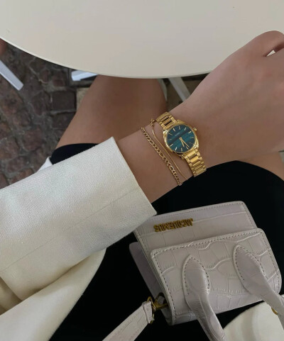 Montre Cluse Féroce Mini Steel, Green, Gold vue 6