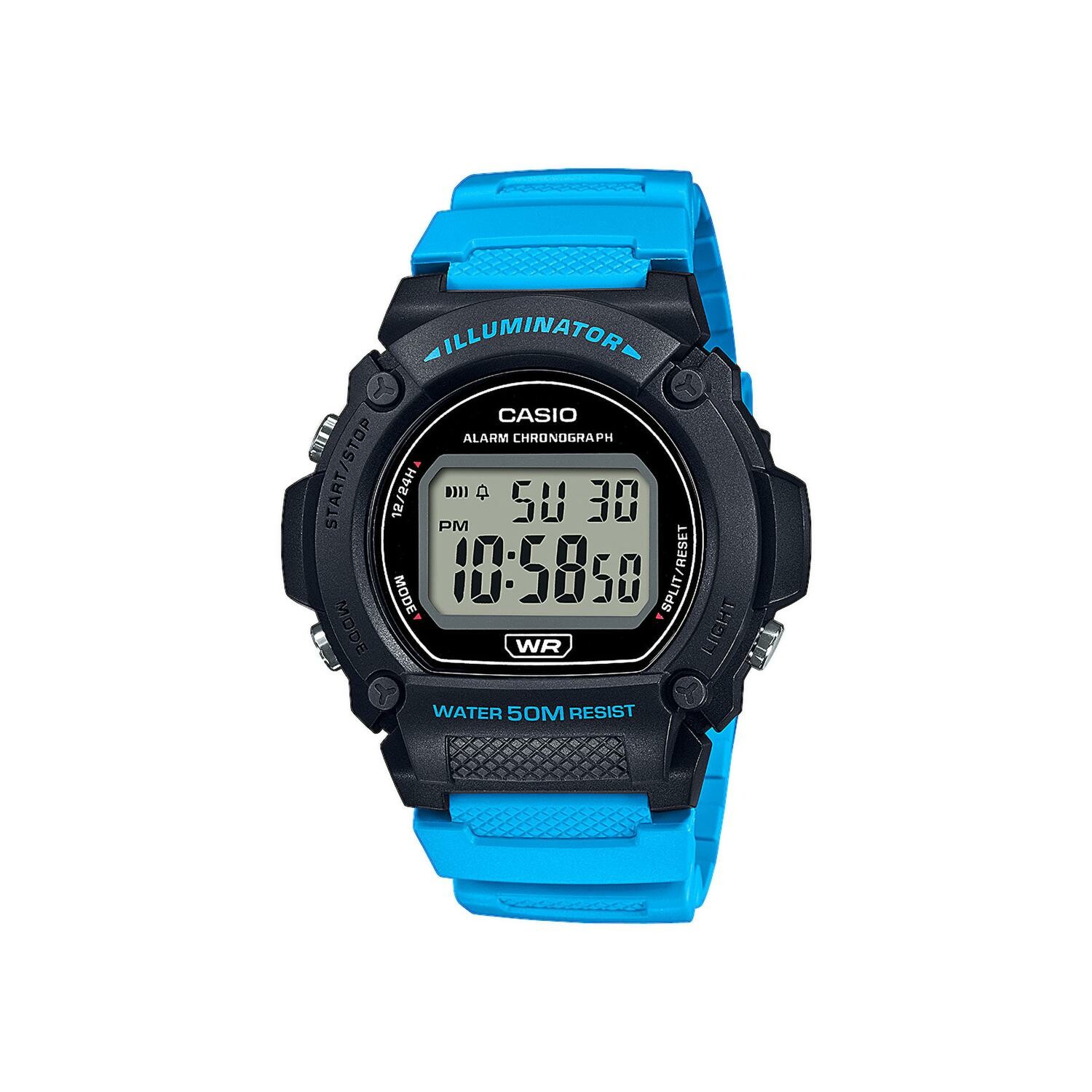 Casio W-219H-2A2VEF – Orologio Analogico Uomo/Donna, Colore Blu, Funzioni Digitali