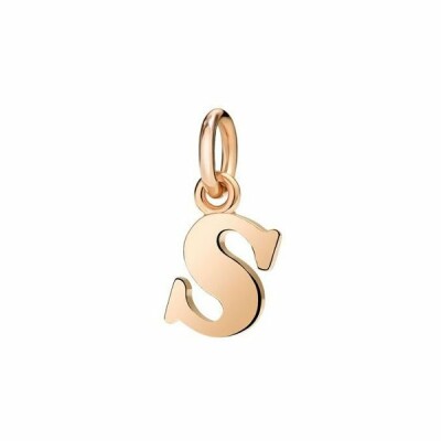 Pendentif DoDo Lettre S en Or rose vue 1
