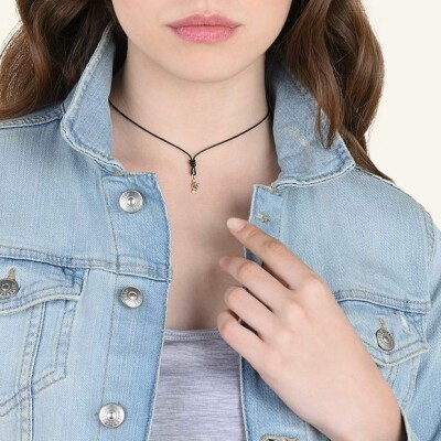 Pendentif DoDo Lettre S en Or rose vue 2