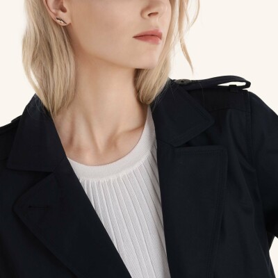 Mono Boucle d'oreille Dodo Éclair en or rose et diamants noirs vue 3