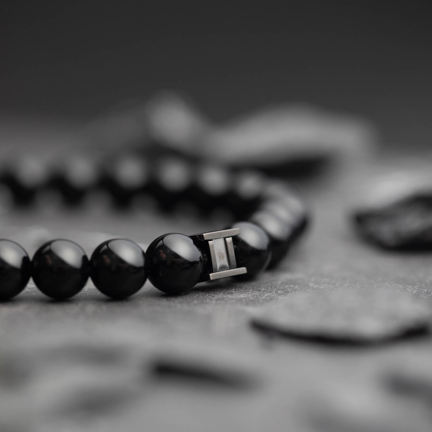 Bracelet Gemini Classics en acier et onyx vue 3