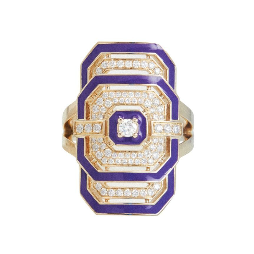 Bague STATEMENT Paris My Way en or jaune et diamants vue 1