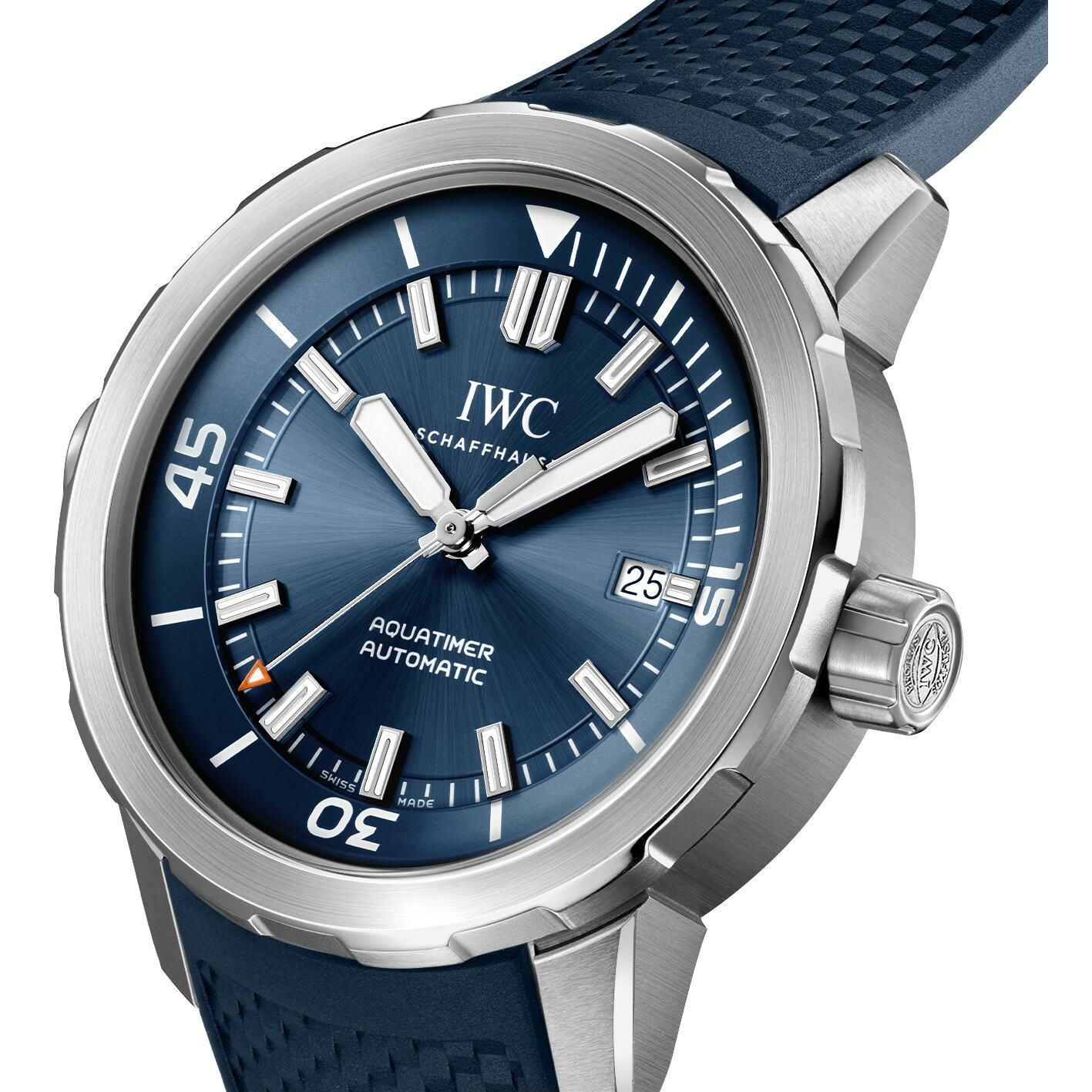Lunette de plongée et boîtier d’une montre IWC Aquatimer