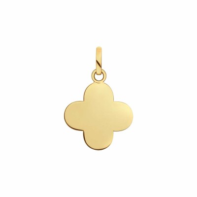Pendentif Arthus Bertrand Croix Trèfle F. mince or jaune vue 1