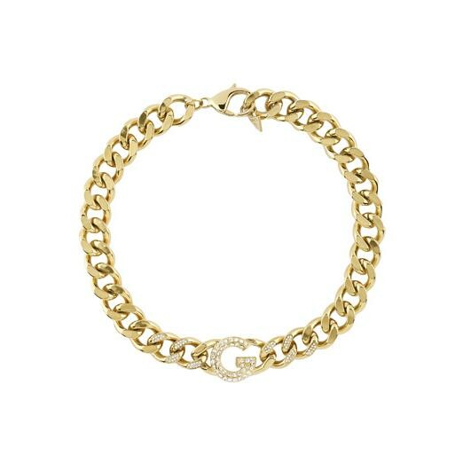 Collier Guess en acier doré et zircon