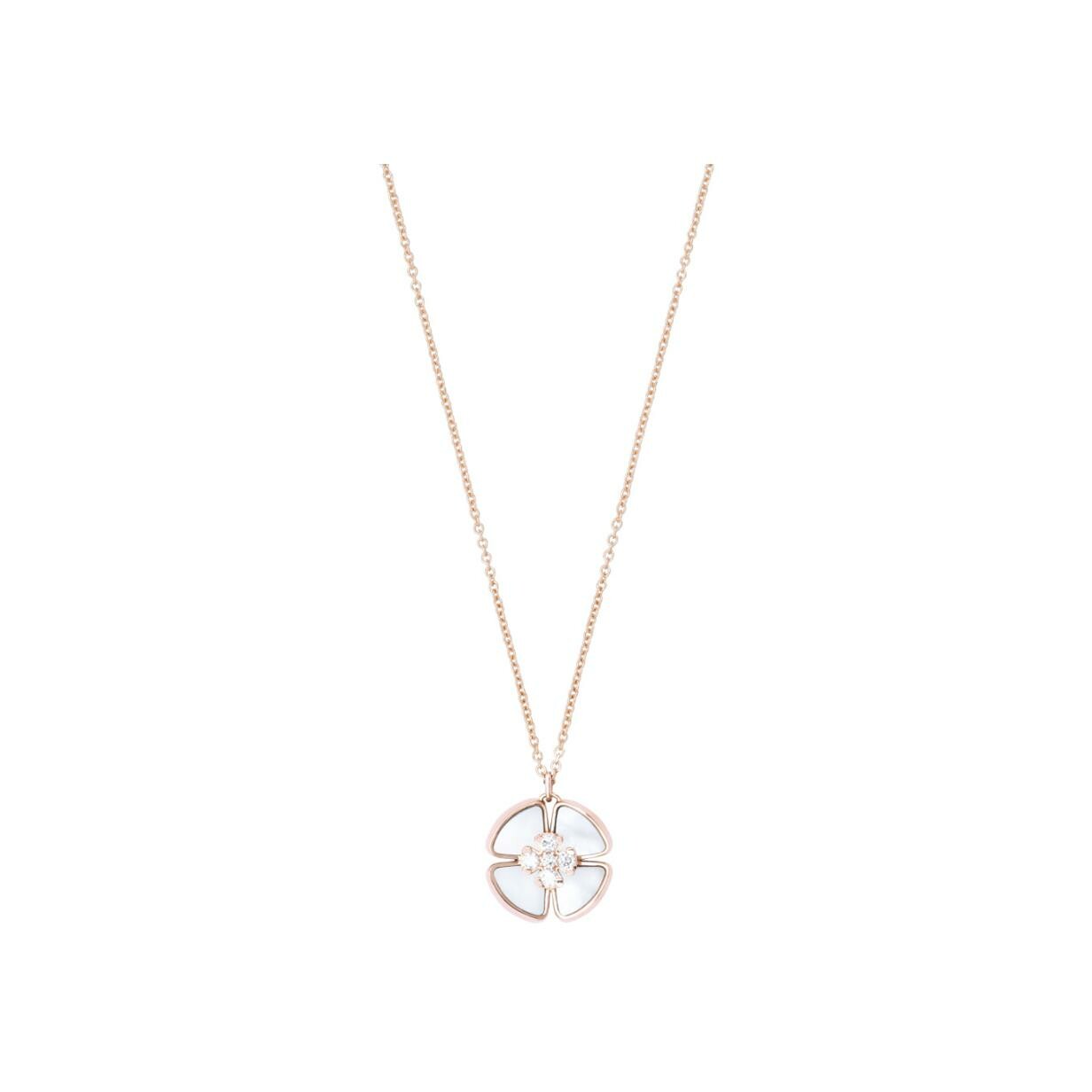 Collier pendentif Louis Vuitton Blossom, or rose et diamants