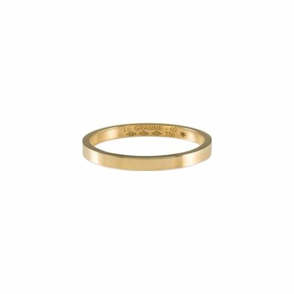 Purchase le gramme ribbon 1.4mm wedding ring, brushed yellow gold