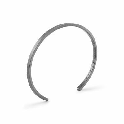 le gramme ribbon bracelet, brushed silver and PVD, 7 grams view 2