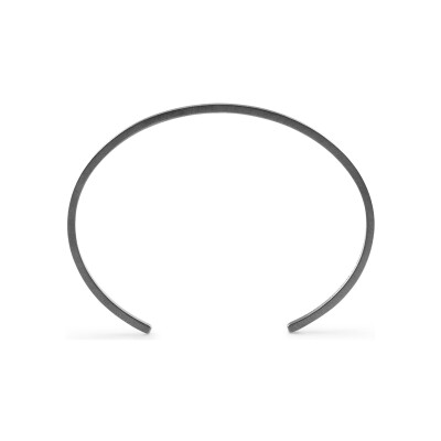 le gramme ribbon bracelet, brushed silver and PVD, 7 grams view 3