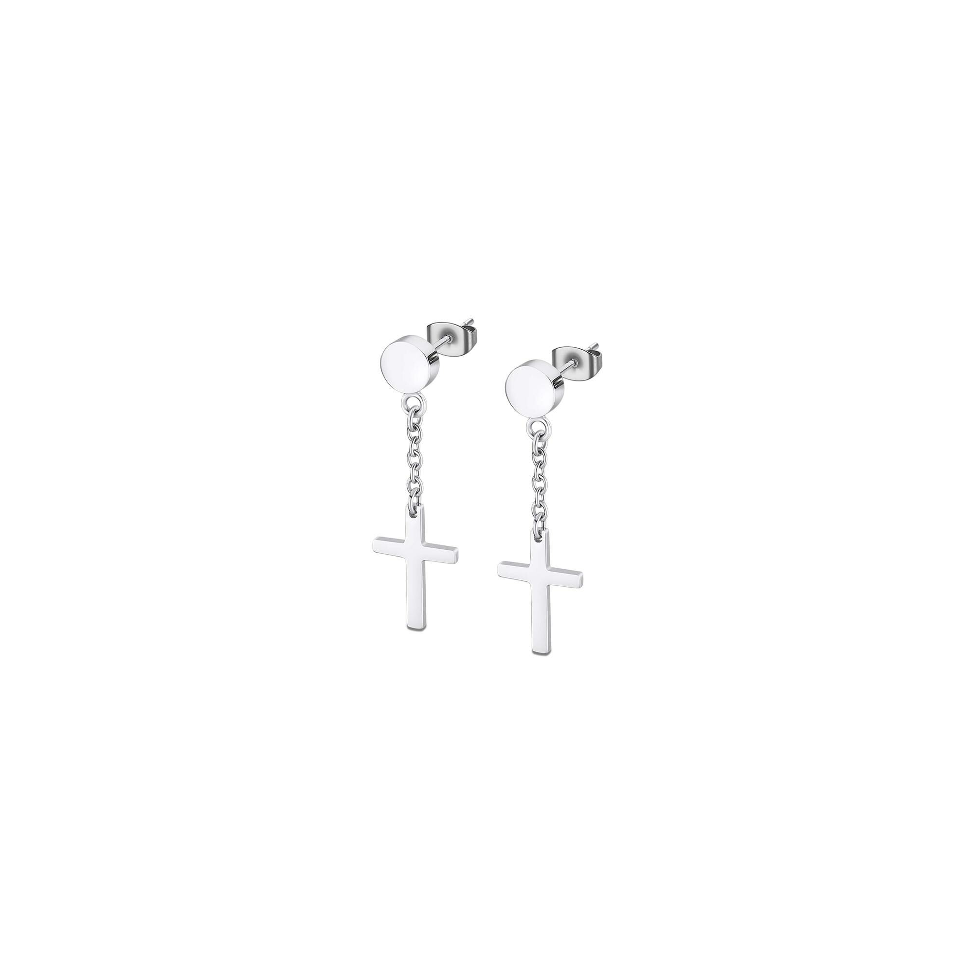 Boucles d'oreilles Lotus Style Men's Earrings en acier vue 1