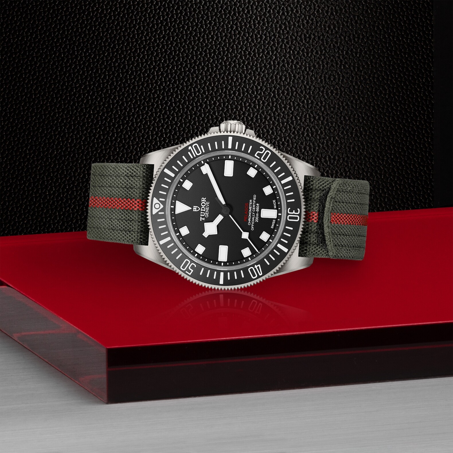 Boîtier en titane et barrettes fixes de la montre Tudor Pelagos FXD