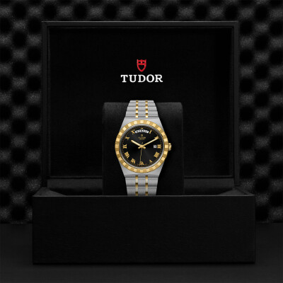 TUDOR Royal 41 mm steel case, yellow gold bezel watch view 4