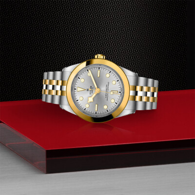 TUDOR Black Bay 39 S&G watch,39 mm steel case, steel and yellow gold bracelet view 3