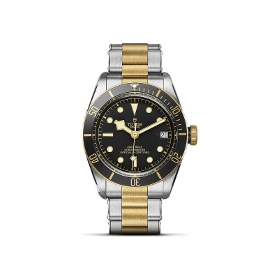 TUDOR Black Bay S&G watch, 41 mm steel case, steel and gold bracelet view 1