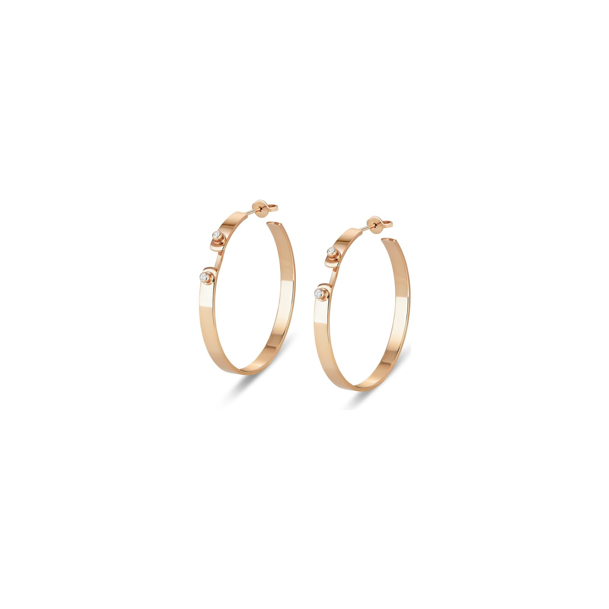 Boucles d'oreilles Nouvel Héritage Mood Monday Single en or rose et diamants