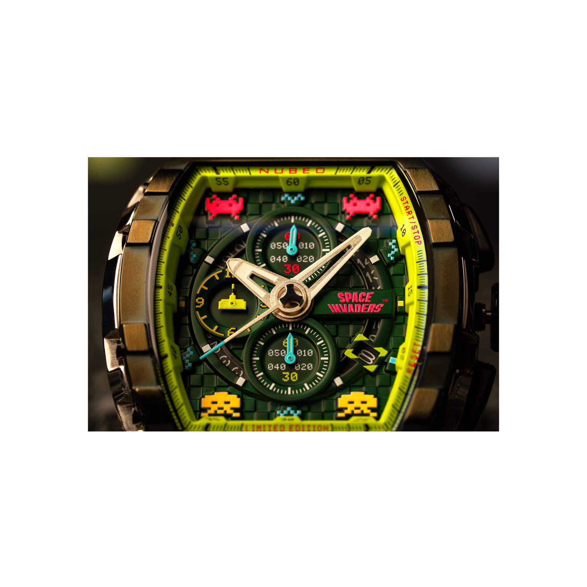 Montre Nubeo Magellan Chronograph Space Invaders Limited Edition NB-6024-SI-05 vue 14