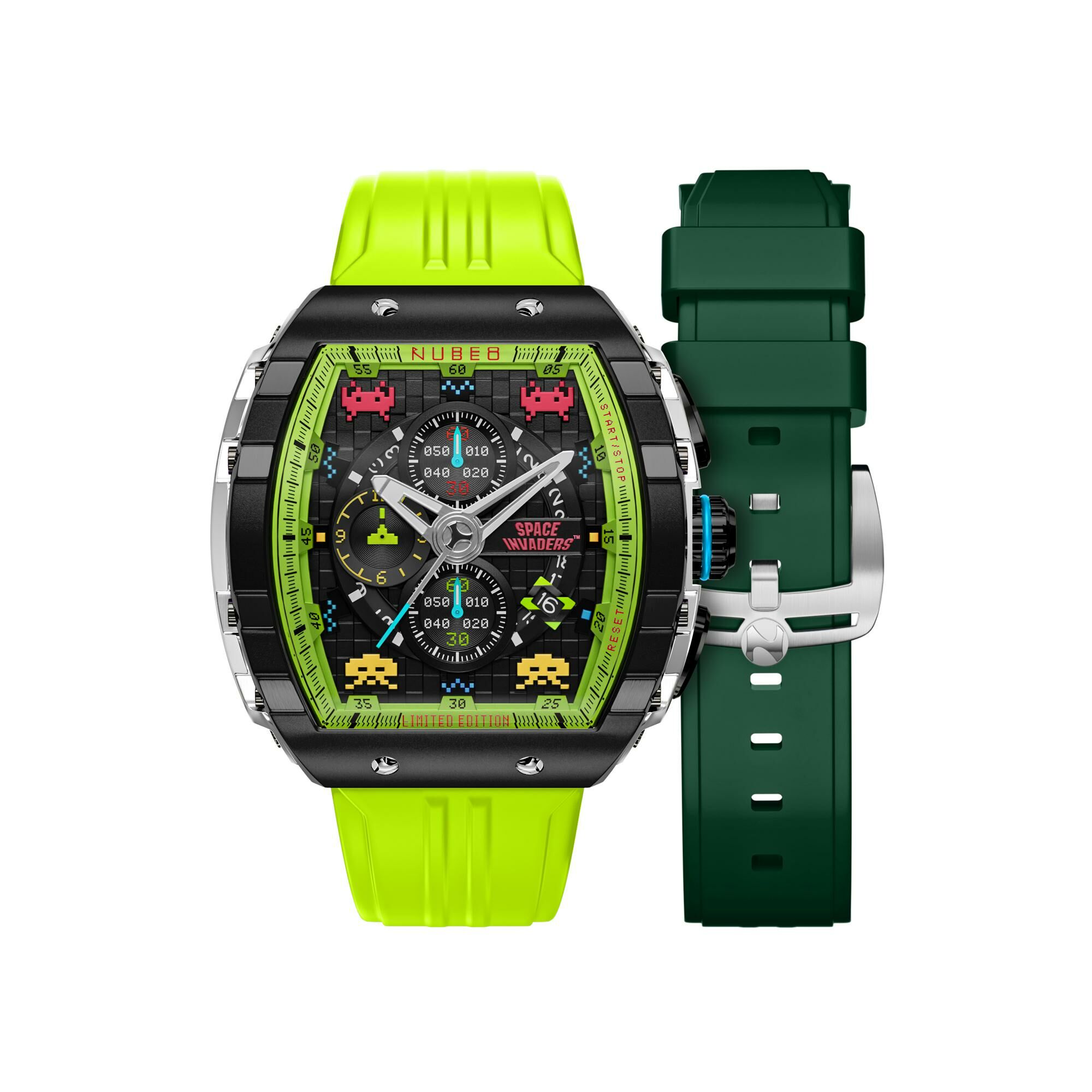 Montre Nubeo Magellan Chronograph Space Invaders Limited Edition NB-6024-SI-05 vue 2