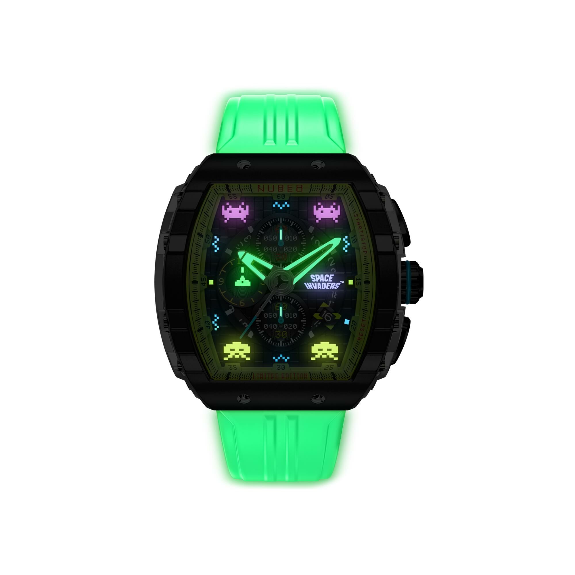 Montre Nubeo Magellan Chronograph Space Invaders Limited Edition NB-6024-SI-05 vue 3