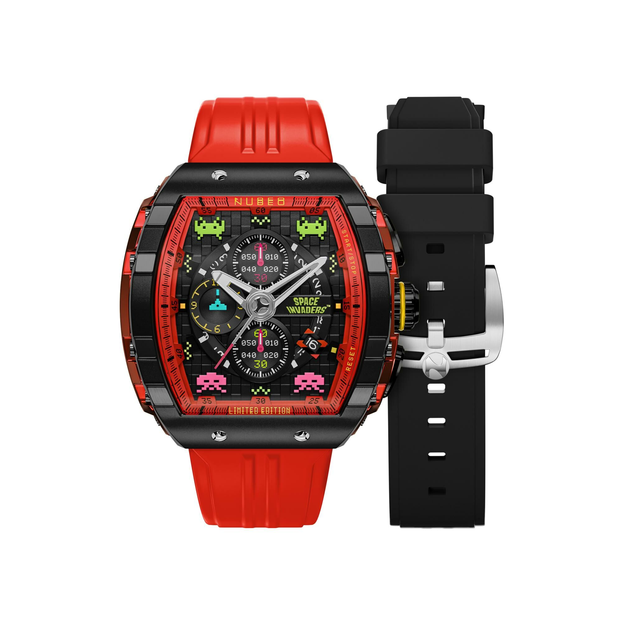 Montre Nubeo Magellan Chronograph Space Invaders Limited Edition NB-6024-SI-06 vue 2