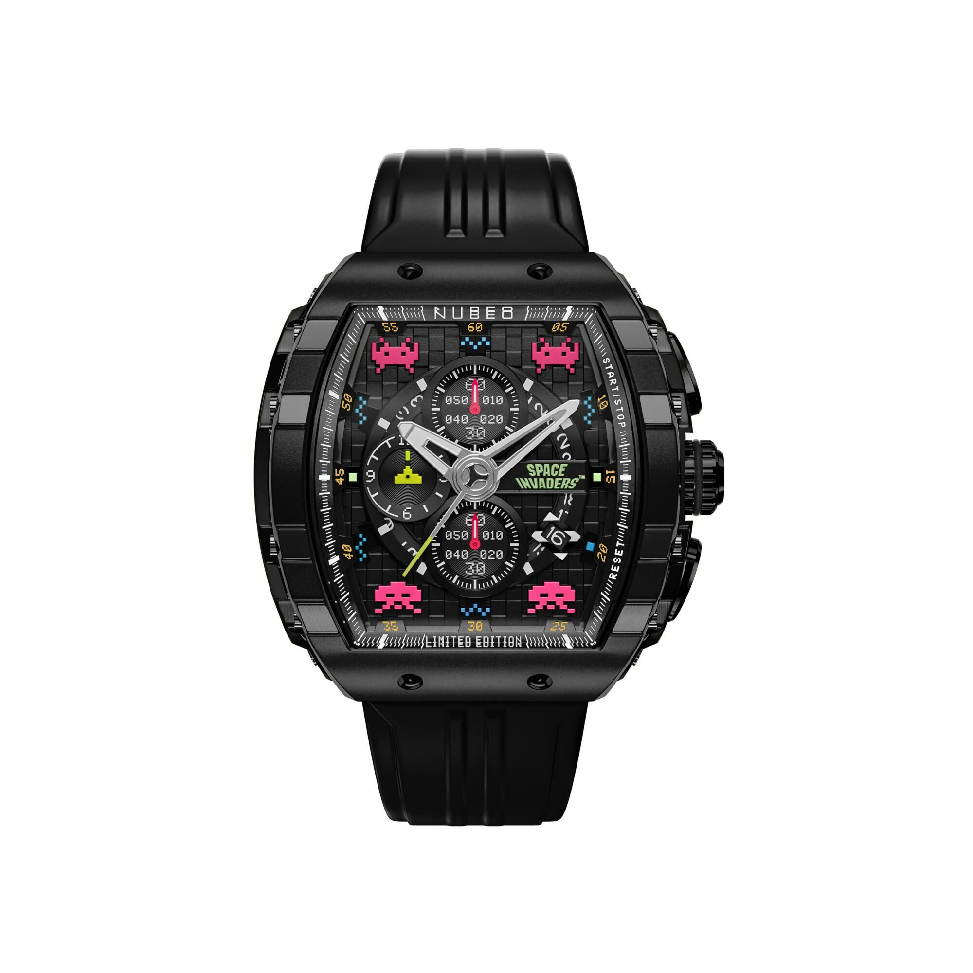 Montre Nubeo Magellan Chronograph Space Invaders Limited Edition NB-6024-SI-08 vue 1