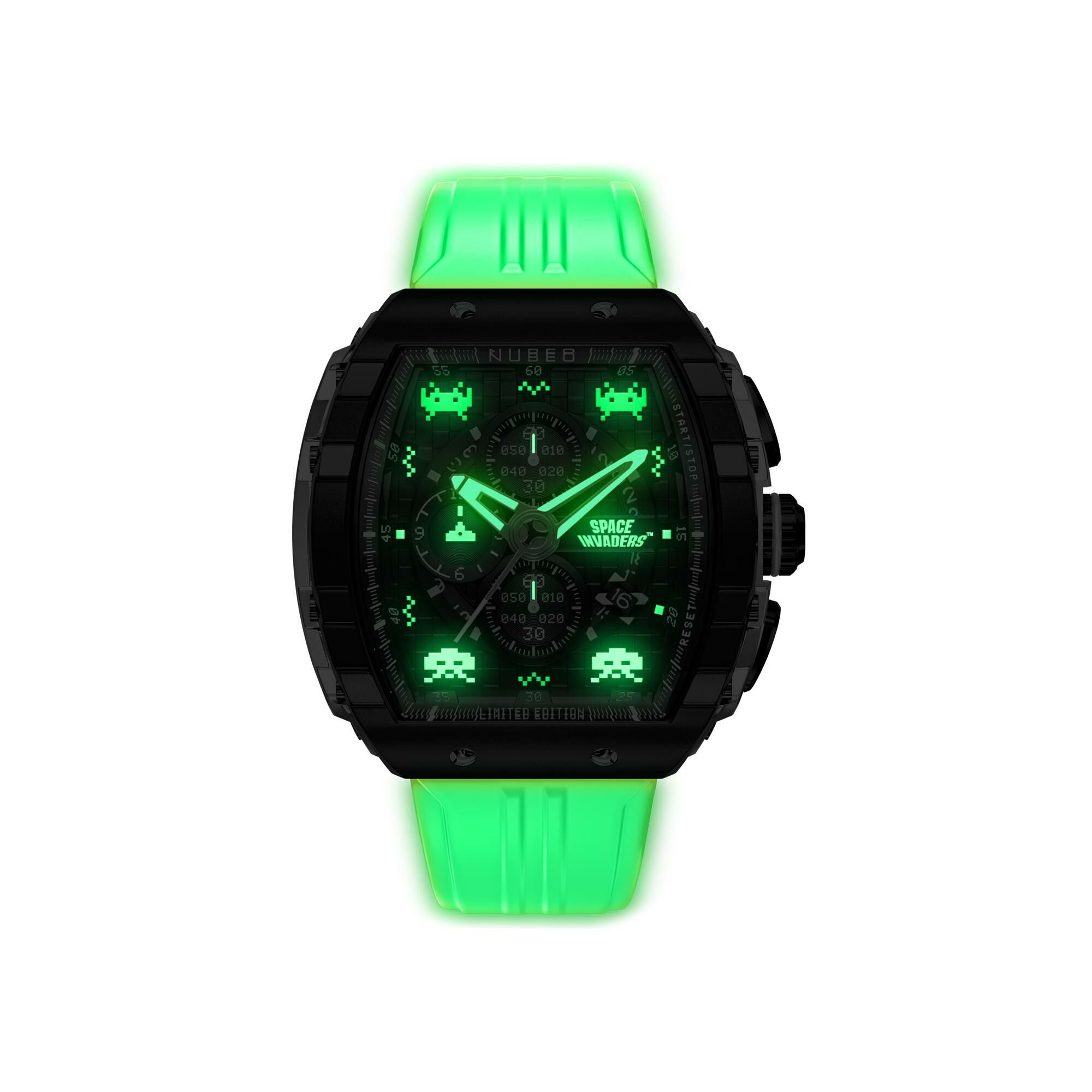Montre Nubeo Magellan Chronograph Space Invaders Limited Edition NB-6024-SI-09 vue 3