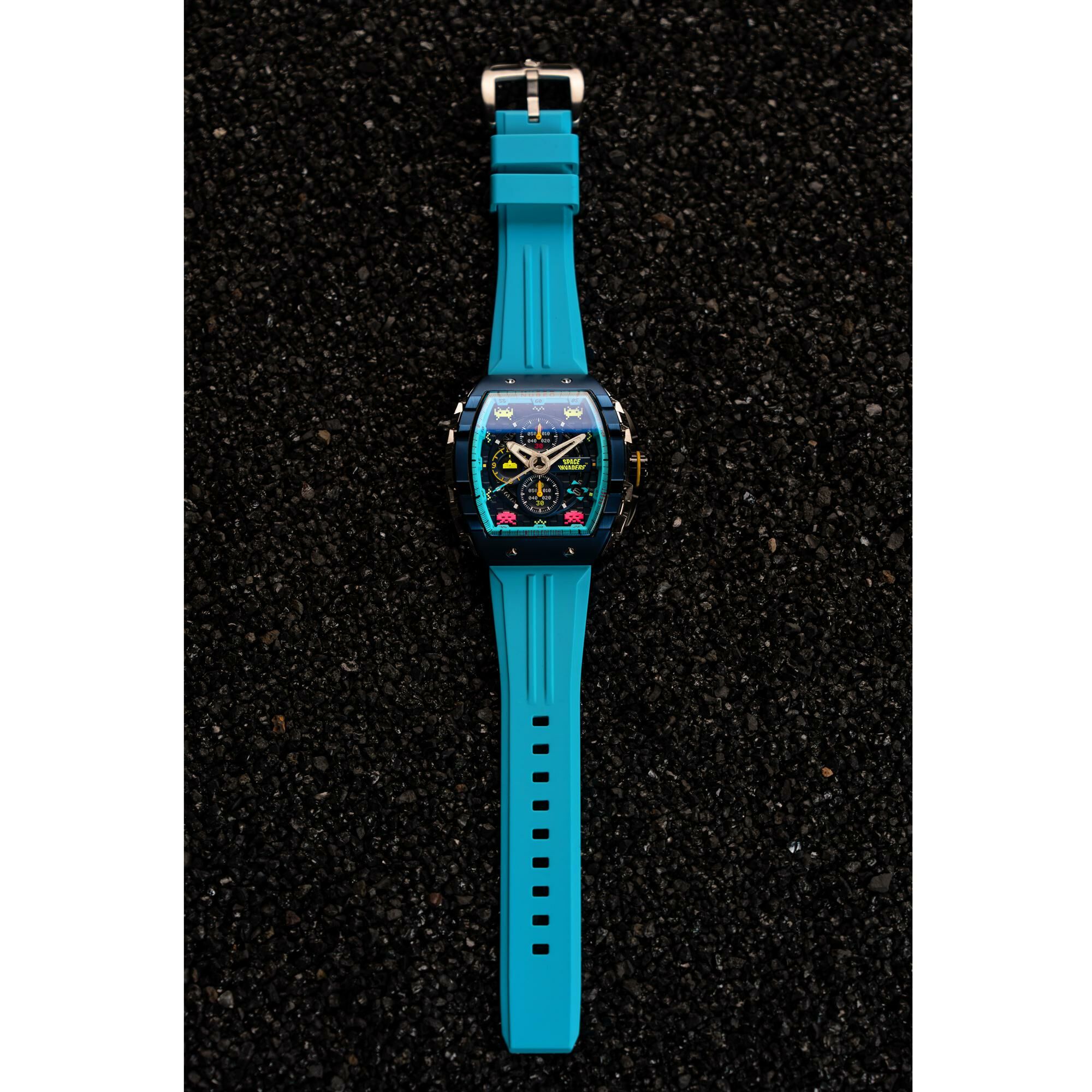 Montre Nubeo Magellan Chronograph Space Invaders Limited Edition NB-6024-SI-0A vue 6